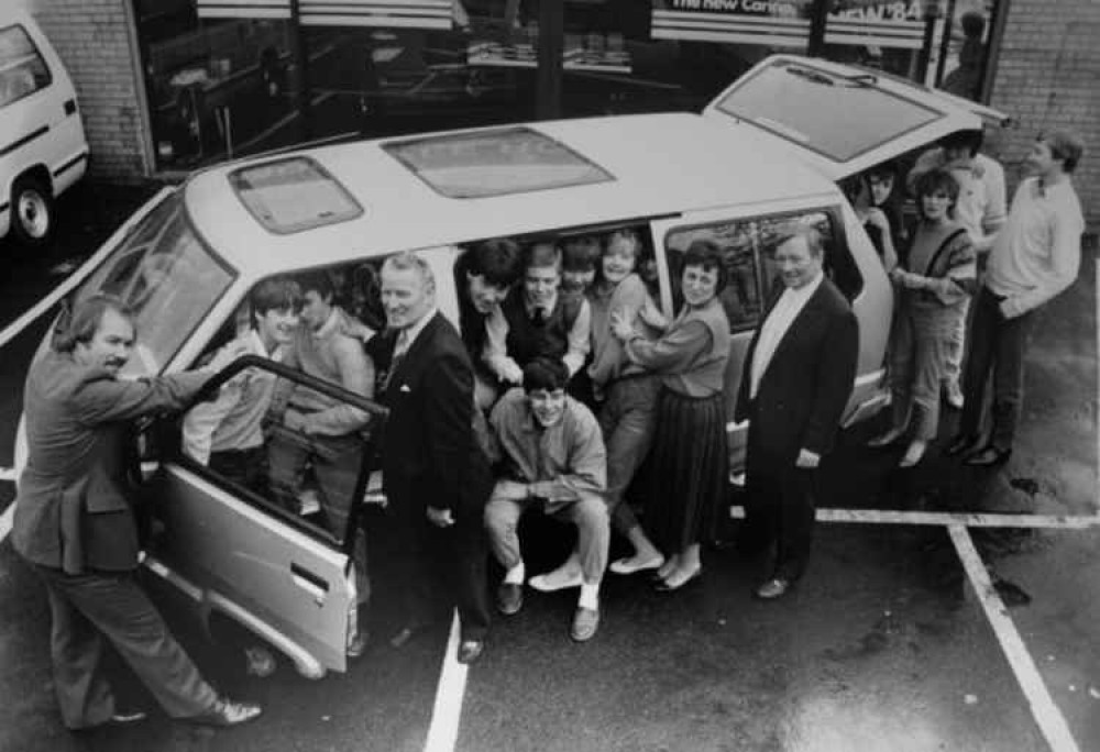 Swansway Group Chairman Michael Smyth pictured (right) in an old photograph with YTS trainees, training supervisor John Richmond (middle) and former director Bill Tildsley (far left) Swansway Group Chairman Michael Smyth pictured (right) in an old photograph with YTS trainees, training supervisor John Richmond (middle) and former director Bill Tildsley (far left)